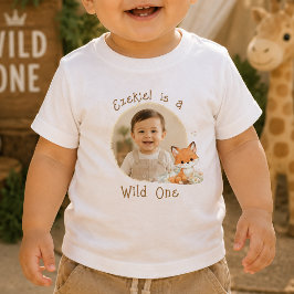 Camiseta Para Bebê Crie seu próprio T-Shirt de 1º Aniversário Wild On