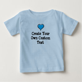Camiseta Para Bebê Crie seu próprio texto personalizado com Blue Hear