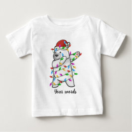 Camiseta Para Bebê Crie Seu Próprio Urso Polar De Natal