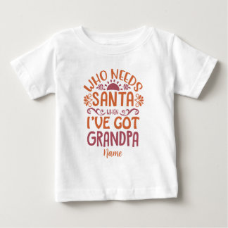 Camiseta Para Bebê Crie seus próprios Papais noeis do vovô