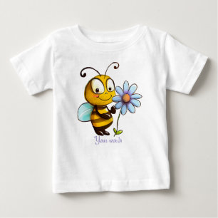 Camiseta Para Bebê Crie Sua Própria Bumble Bee & Daisy Cute