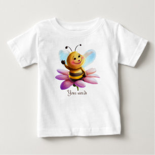 Camiseta Para Bebê Crie Sua Própria Bumble Bee & Daisy Cute