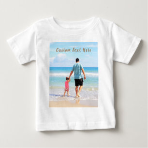 Camiseta Para Bebê Crie sua própria camiseta de bebê com foto e texto