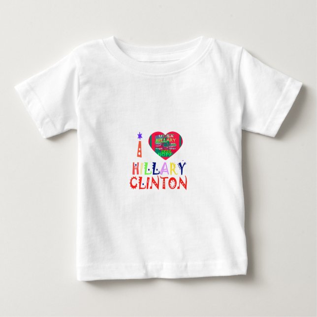 Camiseta Para Bebê Crie Sua Própria Citação De Amor Hillary Inspiraci (Frente)