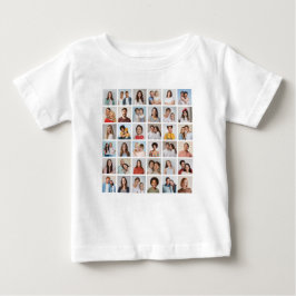 Camiseta Para Bebê Crie Sua Própria Colagem de 36 Fotos