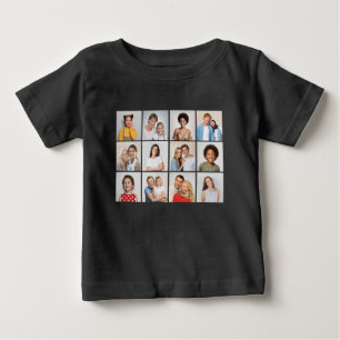 Camiseta Para Bebê Crie Sua Própria Colagem De Fotos 12