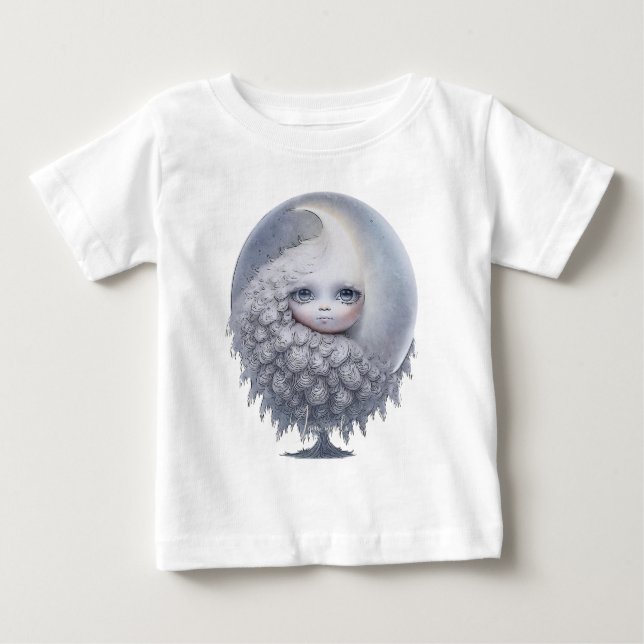 Camiseta Para Bebê Crie Sua Própria Doce Árvore da Lua (Frente)