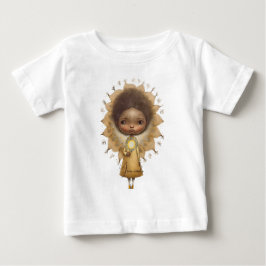 Camiseta Para Bebê Crie Sua Própria Menina do Girassol Fofa