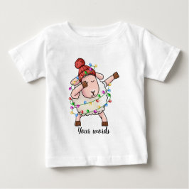 Camiseta Para Bebê Crie Sua Própria Ovelha De Natal