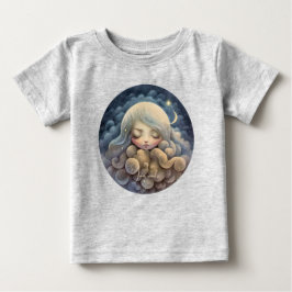 Camiseta Para Bebê Crie Sua Própria Titânia Sonhadora nas Nuvens
