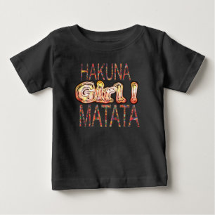 Camiseta Para Bebê Crie suas próprias cores meninas Hakuna Matata Bon