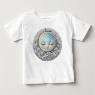 Camiseta Para Bebê Crie suas próprias luas pacíficas em nuvens