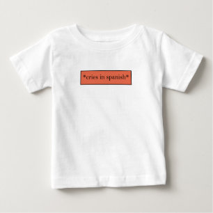 Camiseta Para Bebê Crimes em Espanhol - Memória Sarcástica Engraçado