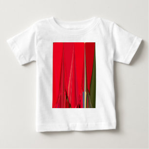 Camiseta Para Bebê Crimson Petal Symphony: Uma Palestra Design Vermel