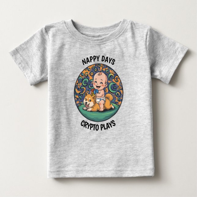 Camiseta Para Bebê Cripto Engraçado (Frente)