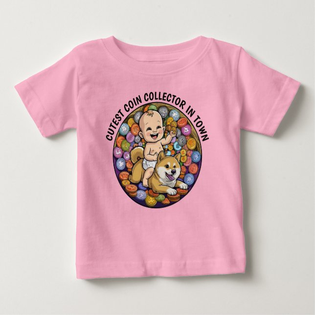 Camiseta Para Bebê Criptografia de Bebê Bastante (Frente)