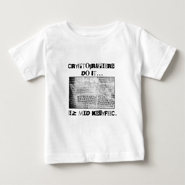 Camiseta Para Bebê Criptógrafos Fazem... HZ MXD KSUYFEEC (Frente)