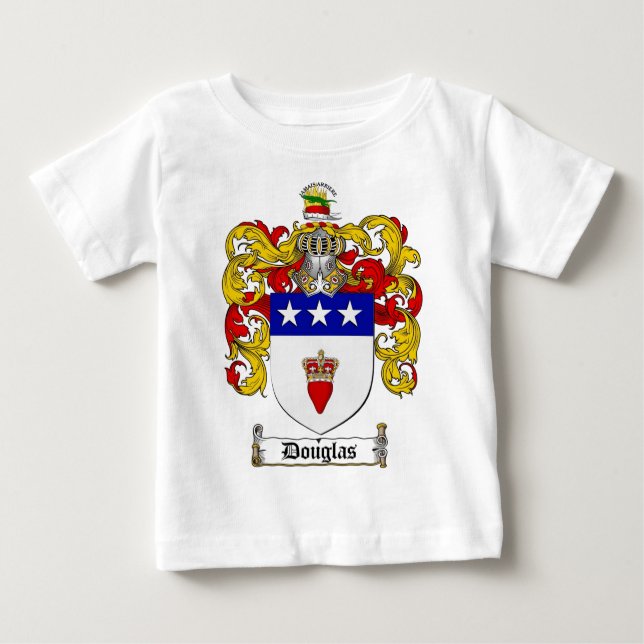CAMISETA PARA BEBÊ CRISTA DA FAMÍLIA DE DOUGLAS - BRASÃO DE DOUGLAS (Frente)