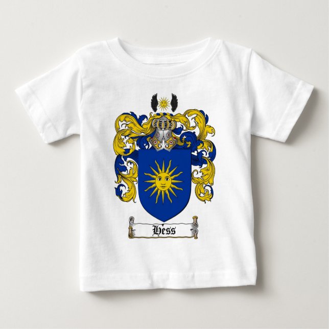 CAMISETA PARA BEBÊ CRISTA DA FAMÍLIA DE HESS - BRASÃO DE HESS (Frente)