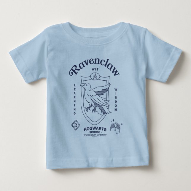 CAMISETA PARA BEBÊ CRISTA DE SABEDORIA DA CORAGEM RAVENCLAW™ (Frente)