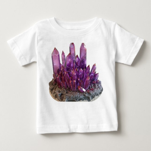Camiseta Para Bebê cristal roxo (Frente)