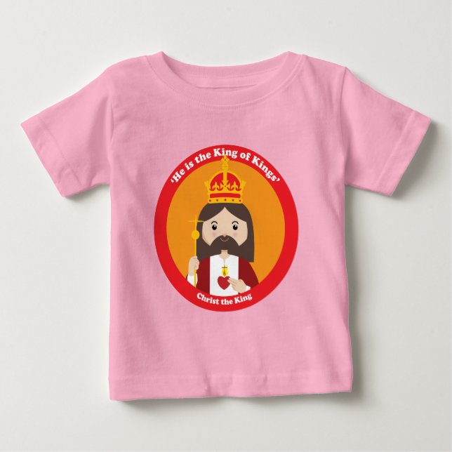 Camiseta Para Bebê Cristo Rei (Frente)