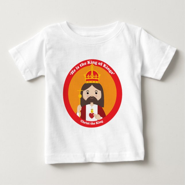 Camiseta Para Bebê Cristo Rei (Frente)