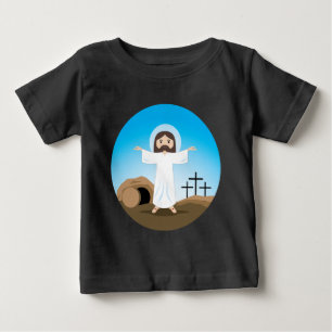 Camiseta Para Bebê Cristo Riser