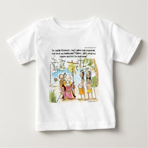 Camiseta Para Bebê Cristóvão Colombo Imigra Para a América Divertido