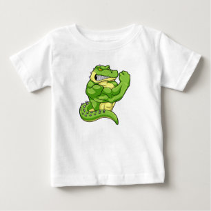 Camiseta Para Bebê Crocodilo como Criador de Porcos e Músculos Grand