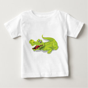 Camiseta Para Bebê Crocodilo dos desenhos animados