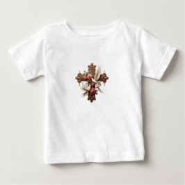 Camiseta Para Bebê Cross with Doves – Christian Faith Inspirational D