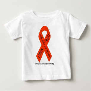 Camiseta Para Bebê CRPS/RSD alaranjados resolvem a criança TE da fit