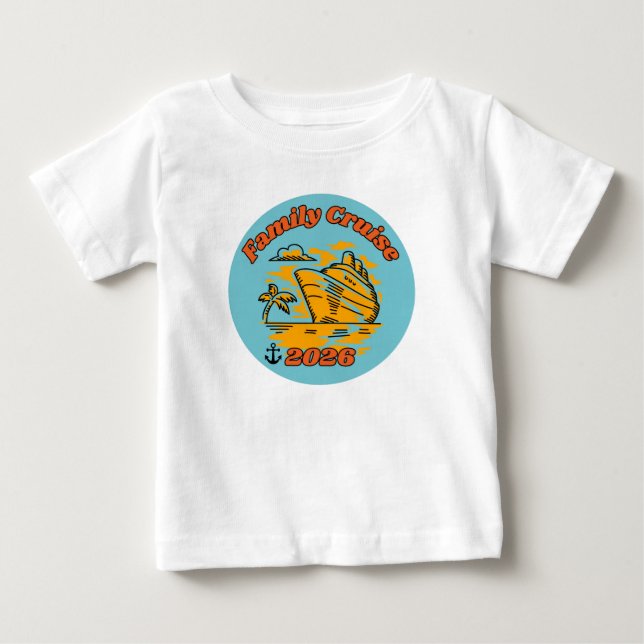Camiseta Para Bebê Cruise Familiar 2026 (Frente)