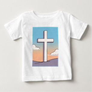 Camiseta Para Bebê Cruz Cristã Inspiradora