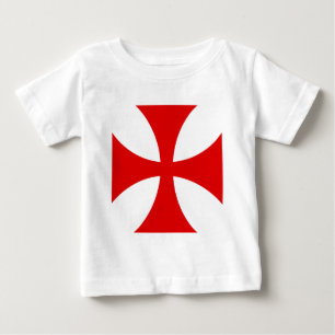 Camiseta Para Bebê Cruz dos cavaleiros Templar