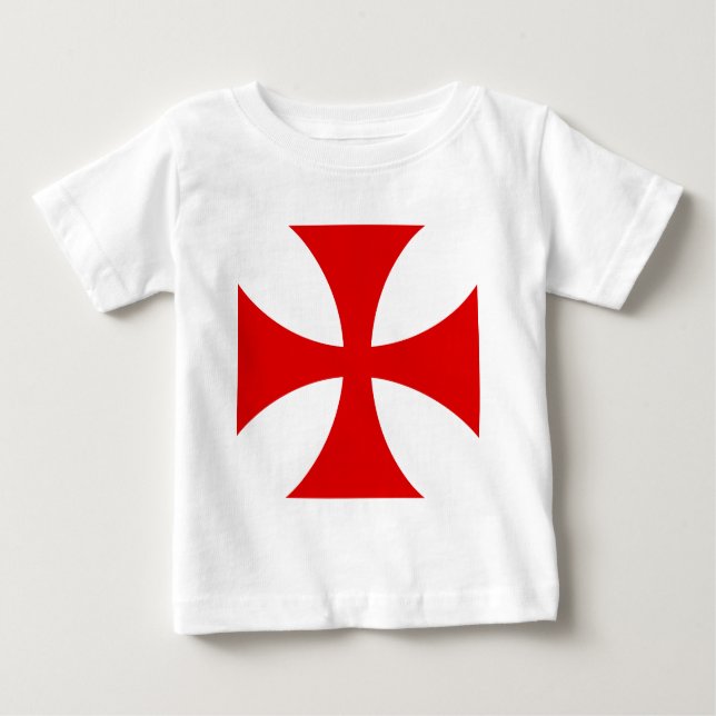 Camiseta Para Bebê Cruz dos cavaleiros Templar (Frente)