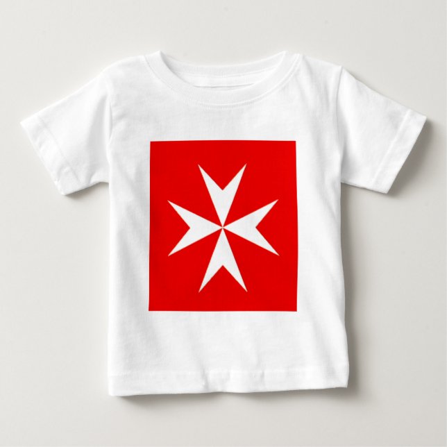 Camiseta Para Bebê Cruz maltesa (Frente)