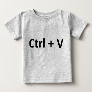 Camiseta Para Bebê Ctrl C Ctrl V Copy Paste Twins
