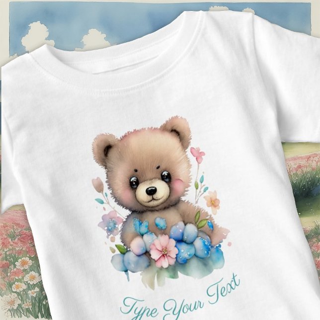Camiseta Para Bebê Cubo de Urso (Criador carregado)