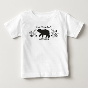 Camiseta Para Bebê Cubo do Urso da Madeira