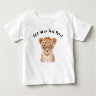 Camiseta Para Bebê Cubo Lion Cubo Personalizado 