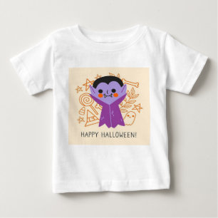 Camiseta Para Bebê Cujo Vampiro Drácula Halloween