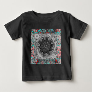 Camiseta Para Bebê Cultura Africana vibrante: Uma fusão rosa e ciano