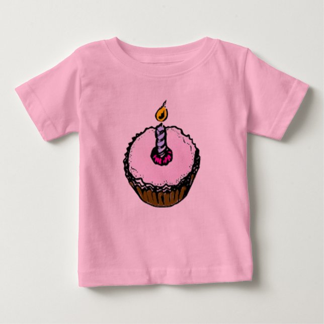 Camiseta Para Bebê Cupcake (Frente)