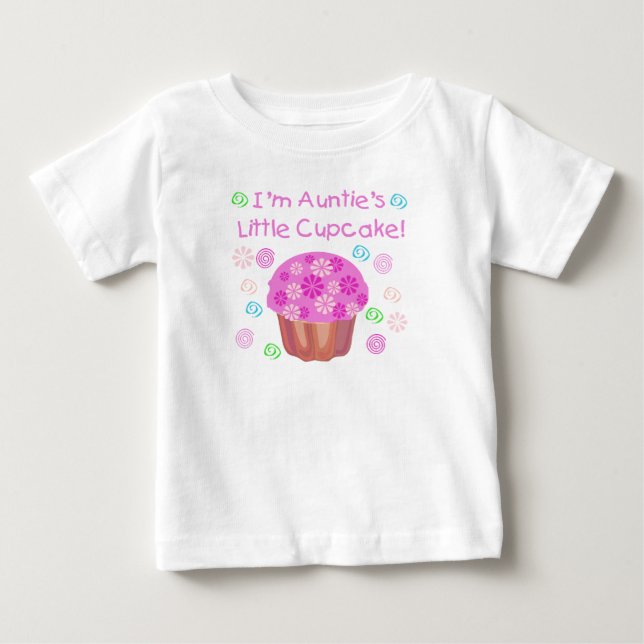 Camiseta Para Bebê Cupcake da tia (Frente)
