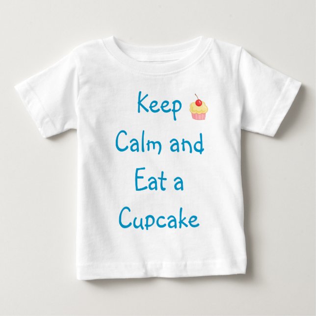 Camiseta Para Bebê Cupcake de calmaria (Frente)