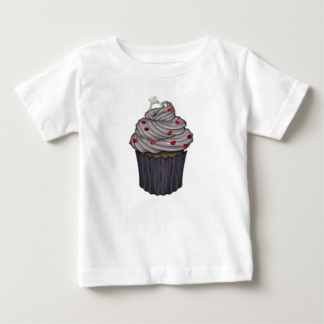 Camiseta Para Bebê Cupcake de proposta doce (Frente)