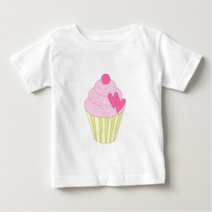 Camiseta Para Bebê Cupcake decorado ilusima