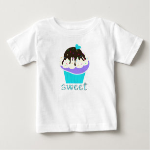 Camiseta Para Bebê Cupcake Doce